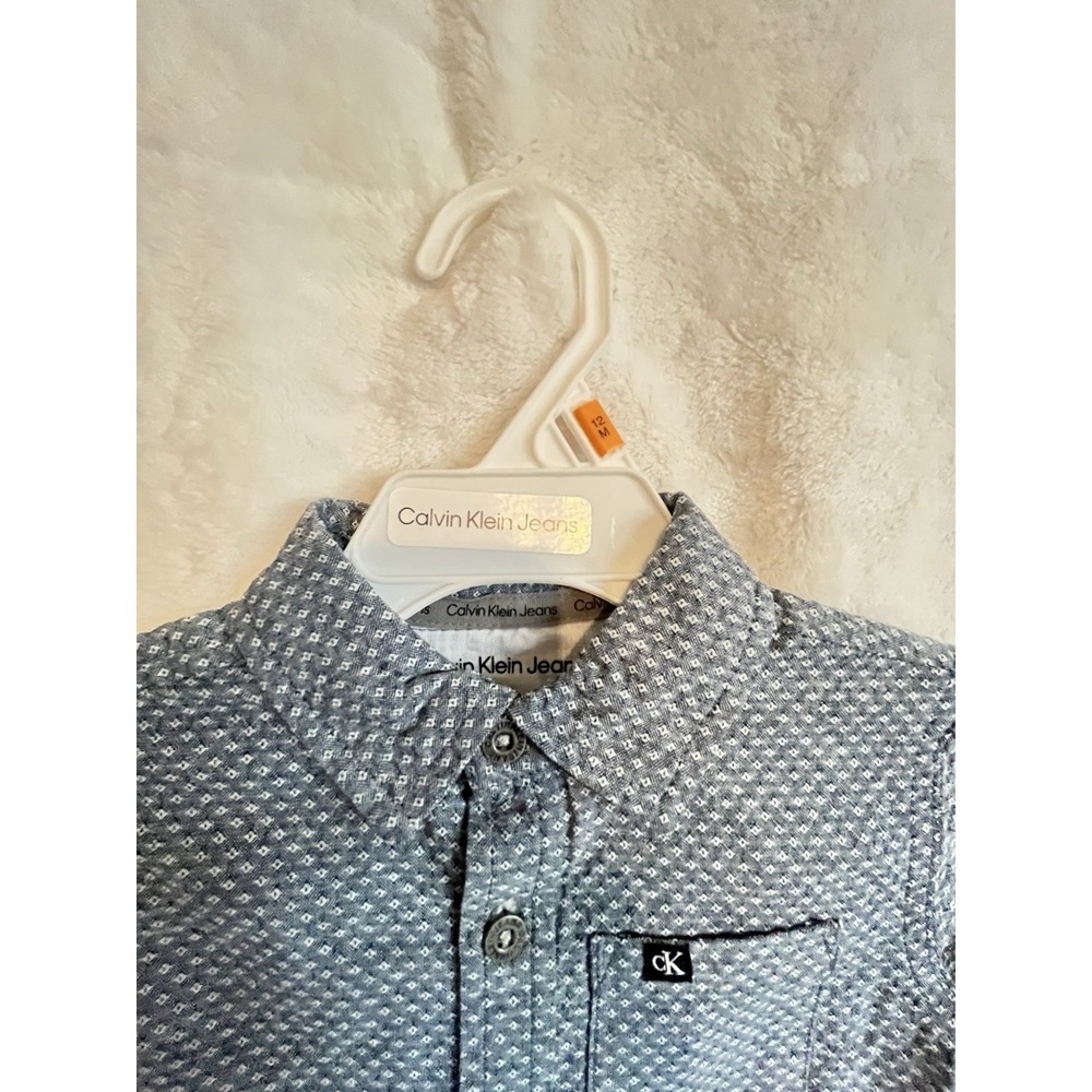 Calvin Klein Boys Long Sleeve Shirt Size 12 Months – New With Tags